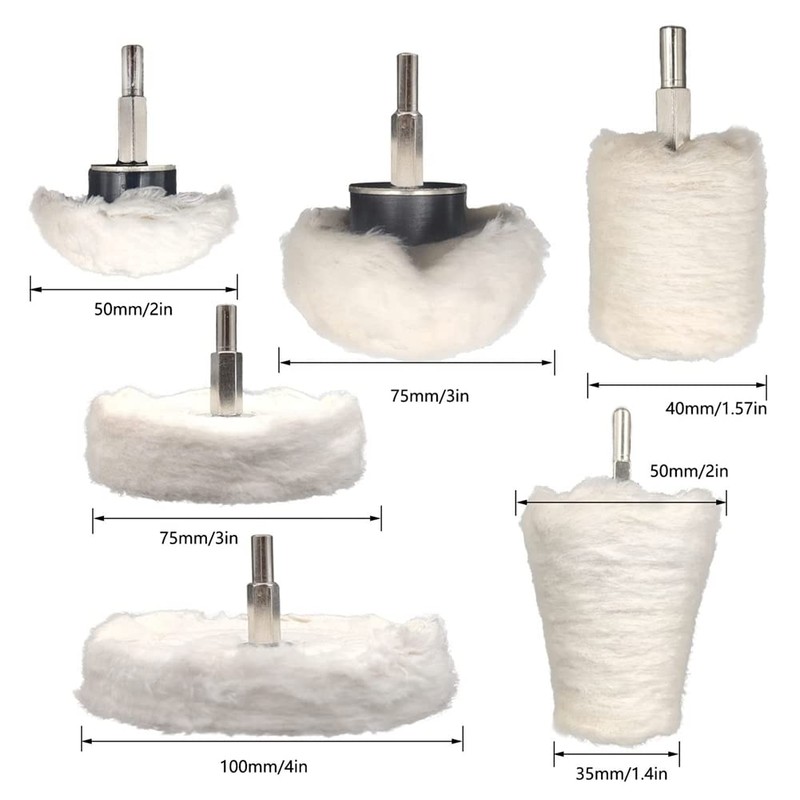 Myqqhbs Buffing Wheel Polishing Wheel Kits for Drill Buffing Pad