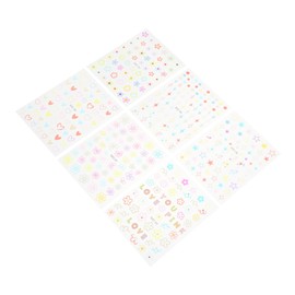 BIUDECO 6sheets Unique Nail Decals of Embossed Nail Stickers for Women Art Design Supplies