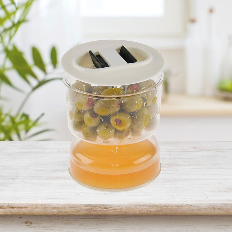 Pickles Jar Dry and Wet Dispenser Pickles Olives Hourglass Jar