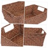 NOLITOY Handwoven Seagrass Storage Basket for Home Organization Rectangular Shape