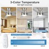 POCHFAN 52 Inch Brushed Nickel Ceiling Fans with Lights and