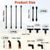 4 Nozzles Poly Spray Boom Wand with 1/4" Brass Fitting,