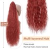 TESS Ponytail Extensions, 80 cm, Red, Corn Wave Braid Hair