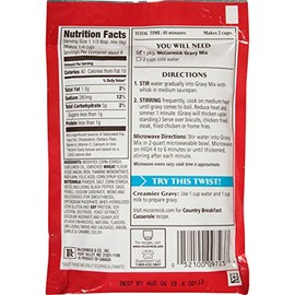 McCormick Country Gravy Mix, Sausage Flavor, 2.64 oz(Pack of 5)