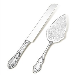 Set para cortar tarta de boda – Elegantes Utensilios incluye cuchillo y servidor – Para boda, aniversario, recepción, y eventos