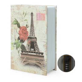 Diversion Book Safe Storage Box, Dictionary Secret Safe Can with Security Combination Lock/Key, Diversion Book Hidden Safe (Combination, Paris)