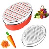 Kettion Cheese Grater with Airtight Storage Container,Cheese Shredder&Vegetable Grater(2-in-1)，Box Grater
