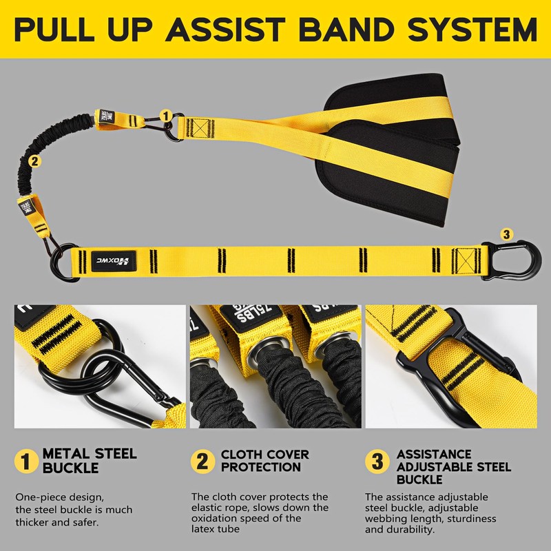 HOXWC Pull Up Assistance Bands, Adjustable Heavy Duty Resistance Band
