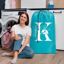 Sylfairy 2 Pack Extra Large Travel Laundry Bag, Dirty Clothes Organizer with Drawstring,Heavy Duty Travel Laundry Bags