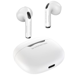 Monster N-Lite 208 Wireless Earbuds Bluetooth 5.4 Built-in Mic.