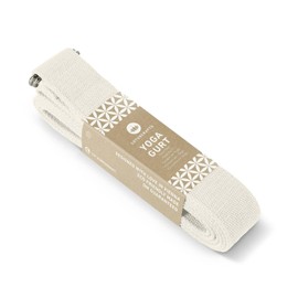 Lotuscrafts Yoga Strap 2.5 m - Yoga Band for Stretching; 100% Organic Cotton, Long Yoga Strap with Metal Clasp, Yoga Strap for Beginners and Advanced Users, 250 x 3.8 cm