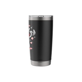 Heart Training With Dumbbell Workout Funny Valentines Day Stainless Steel Insulated Tumbler