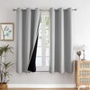 ChrisDowa 100% Blackout Curtains for Bedroom with Black Liner, 2