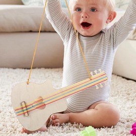 2pcs Graffiti Painting Guitar Toys Kids DIY Crafts Wooden Guitar Toy for Kids Graffiti Wooden Guitar Toy Wooden Graffiti Guitar Toy Wood Guitar Wooden Handmade DIY Guitar Kids Toys