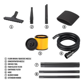 Armor All VBV809 0901 8-Gallon 4.5 Peak HP Wet/Dry Vacuum with Detachable Blower, Orange