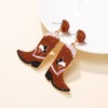 Beaded Cowboy Cowgirl Earrings for Women Western Country Y2K Dangle