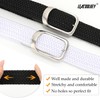 LEACOOLKEY 2 Pack Stretch Belts for Men Elastic Woven Braided
