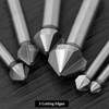 QWORK® Countersink 90° 6.3-20.5 mm HSS Steel Countersink Drill Bit