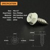 Allkeen White Painted Self Tapping Gutter Screws #8 x 1/2"