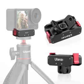 Ulanzi OA-11 Dual Interface Magnetic Mount for DJI Action 3 1/4 Screw Hole Tripod Magnetic Base Action Camera Accessories Shock Resistant Connector Aluminum Compatible with DJI Action 3/DJI Action 4