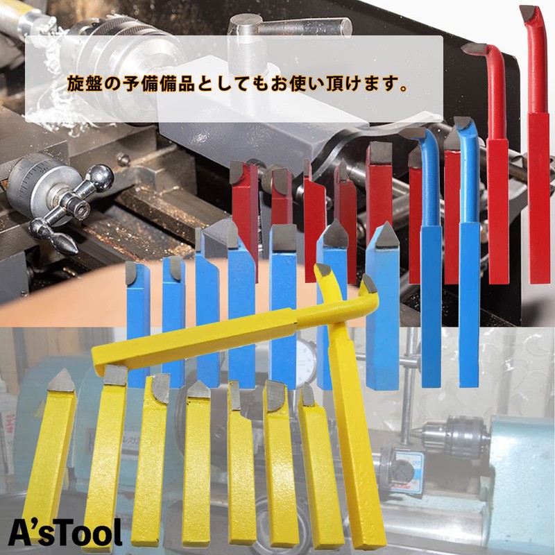 A'sTool Small Lathe for DIY Lathes Cutting 9 Bite Set