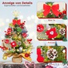 UCAMP Mini Small Christmas Tree, Artificial Christmas Tree with Lighting,