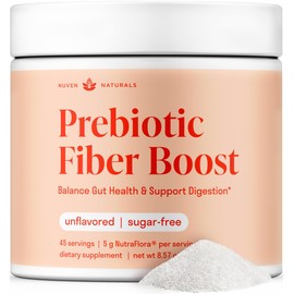 Prebiotic Fiber Powder - Unflavored & Sugar Free | 45 Servings | Fiber Supplement to Support Digestive Regularity, Gut Health, Bloating & Immune Support - 1 Scoop of Soluble Prebiotic Powder Daily