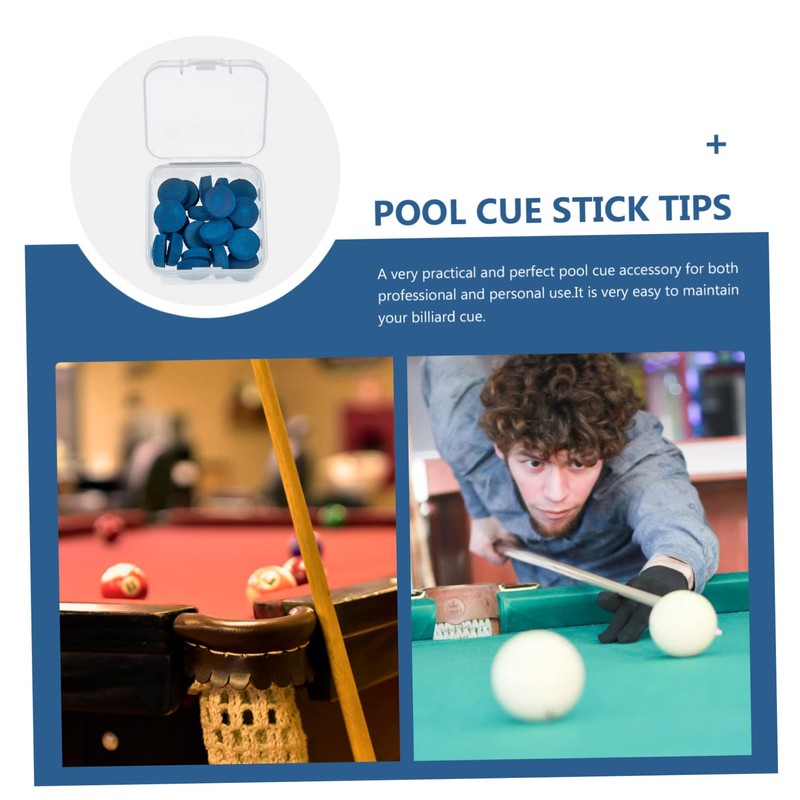 BIUDECO Pool Cue Tips Replacements 20pcs Set Snooker Billiard Cue