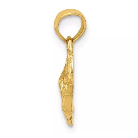 Unbranded 14K Yellow Gold Flying Dove Pendant