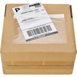9527 Product 7.5" x 5.5" Clear Adhesive Top Loading Packing List/Shipping Label Envelopes (200 Pack)
