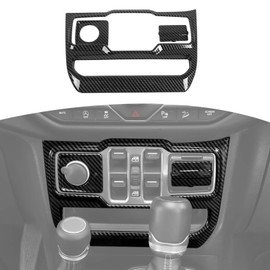 RT-TCZ for Jeep JL Center Dash Window Switch Panel Trim Media Port Cover for Jeep Wrangler JL JLU Gladiator JT 2018-2024 Carbon Fiber Interior Accessories 3pcs