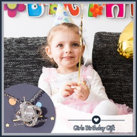 5th/6th/7th/8th/9th/10th Birthday Gifts for Girls Birthday Flower Necklace Silver Happy Birthday Jewelry Gifts for Her Friend Daughter Sister Lover Family