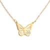 MOTIBACK Hollow Butterfly Gold Necklace ，Women Gold Plated Dainty Butterfly