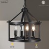 Yidelloc Farmhouse Light Fixtures Round Cage Chandeliers 4 Lights E12