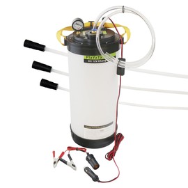 PlaYaYa Automotive Oil Extractor Pump, 2 Gallon Tank, 12V DC, with Vacuum Gauge and Multi-Size Tubes for Cars, ATVs, Motorcycles (Pla-)
