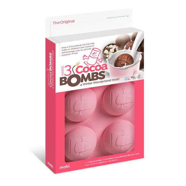 Mobi Hot Chocolate Cocoa Bombs Silicone Mold, S'Mores Man, for Making 3 "Bombs"