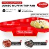 Walfos Silicone Muffin Top Pans for Baking 4inch Jumbo Size,