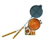 ROME Chuckwagon Cast Iron Waffle Iron For BBQ Grill and