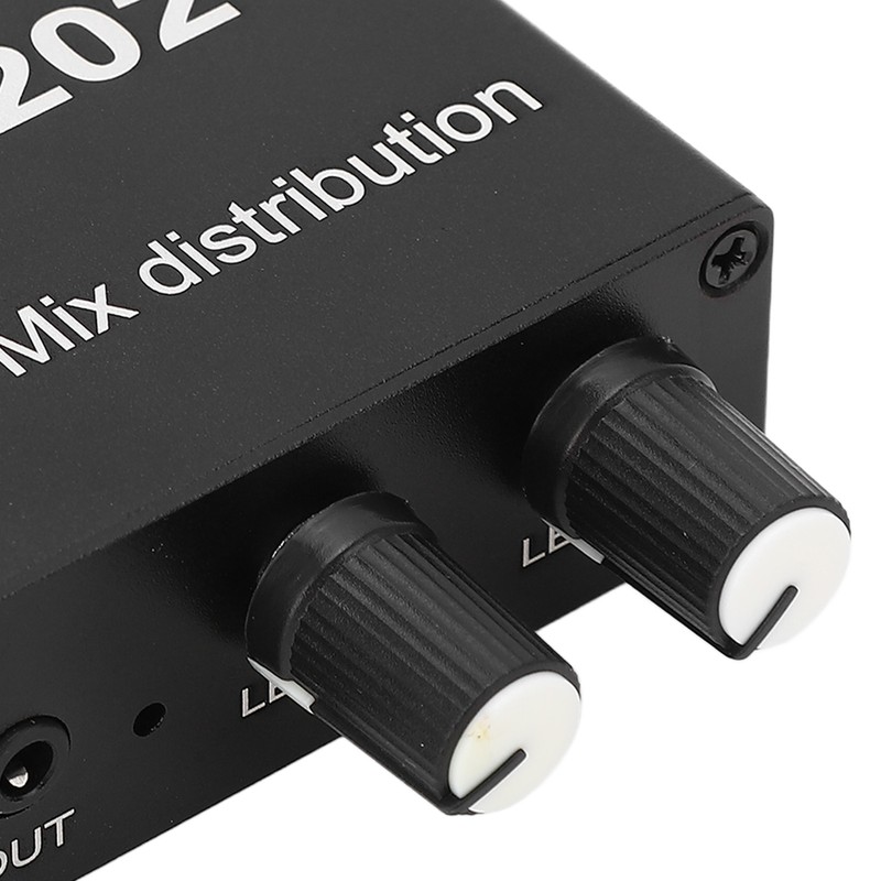 Stereo Mixer Audio Distributor 2 Input 2 Output 3.5mm Jack