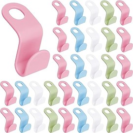 50Pcs Colorful Clothes Hanger Connector Hooks,Clothes Hangers for Heavy Duty Space Saving for Closet,Connection Hooks Clip Closet Wardrobe Organizer