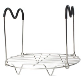 HapWay Steamer Rack Trivet with Heat Resistant Silicone Handles Compatible with Instant Pot 6 & 8 qt Accessories, Stainless Steel Steaming Rack Trivet Stand for Pressure Cooker