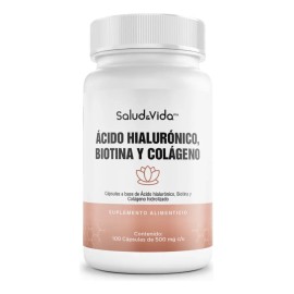 Colágeno Hidrolizado Ácido Hialurónico Biotina 100 Cápsulas 500 Vitaminas Mujer Salud Vida