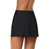 GRAPENT Women's Tassels Mid Waist Tulip Hem Shirring Swim Skirt