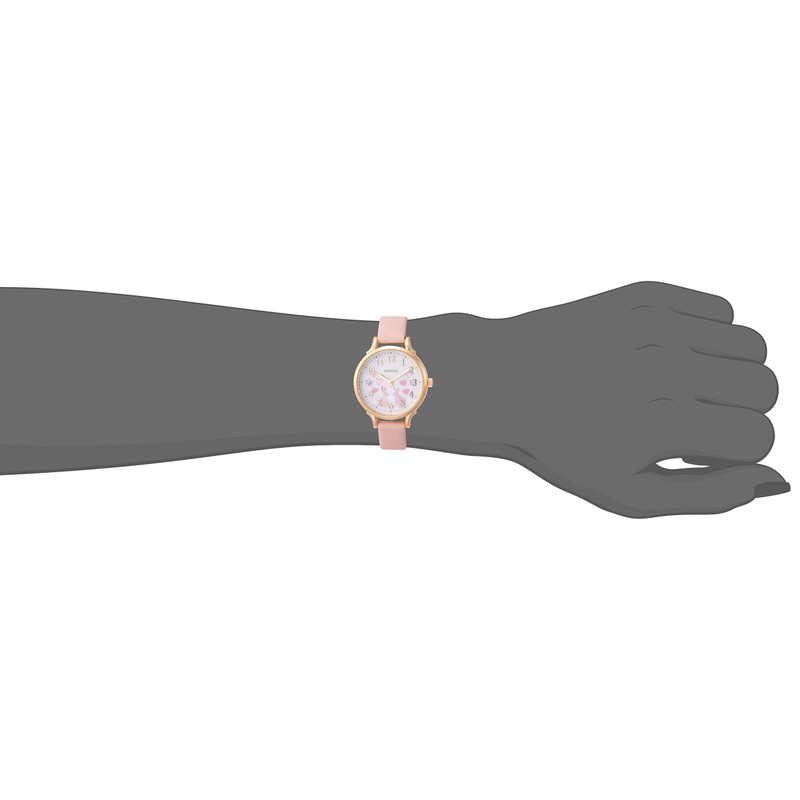 Fieldwork GY006 Women's Analog Wristwatch, Syrup, Leather Strap, Pink, 1