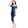 Ababalaya Burkini para mujer con cubierta moderada, 2 piezas, color