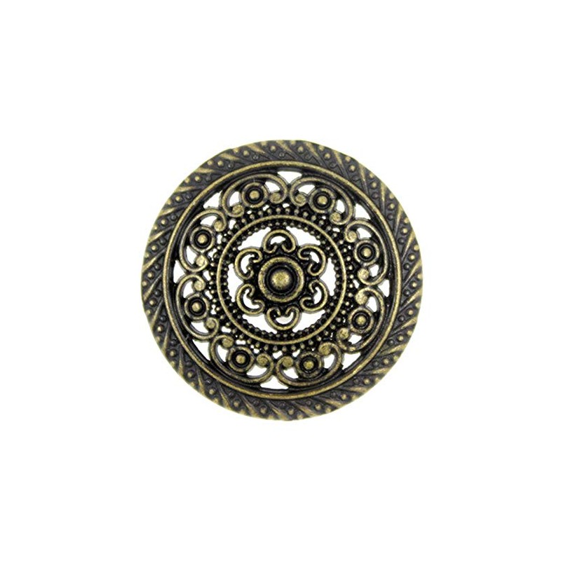 Biselry, 8 botones de metal con filigrana de encaje 30