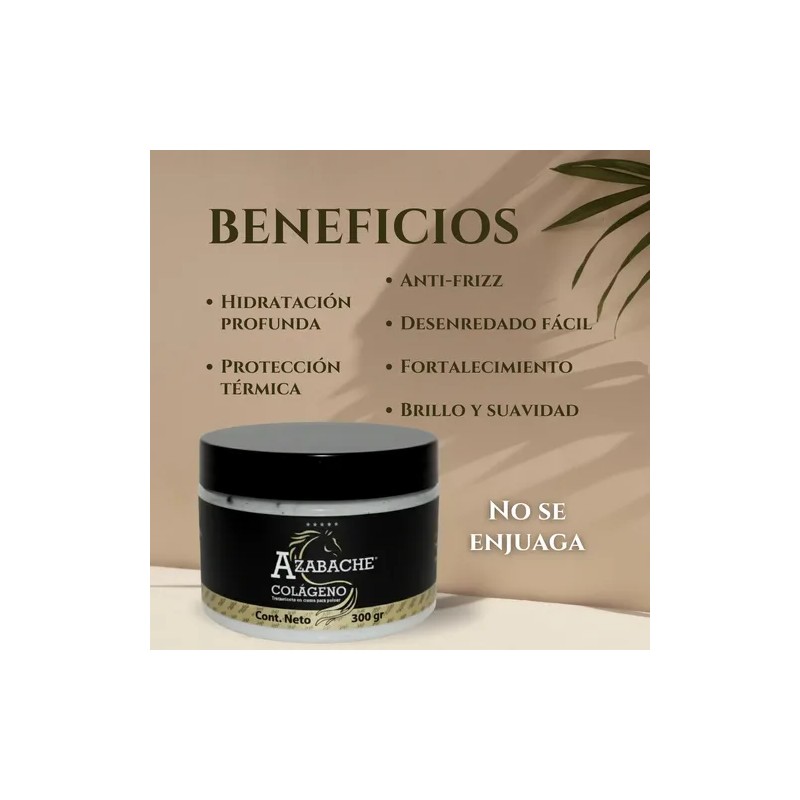 Crema Para Peinar Azabache Con Colágeno Y Biotina