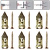 LKEREJOL 100sets Drywall Anchor Kit with Screws Self Drilling Hardware