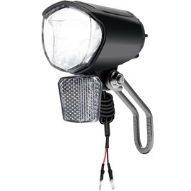 Zeekpowa E-Bike LED Bicycle Light with Reflector and StVZO Approval, Bicycle Light, Bicycle Front Light, Headlight with Aluminium Cooling Plate (70 Lux)