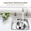 yeesport Stainless Steel Washing Up Bowl, Multi-Purpose Dish Tub for